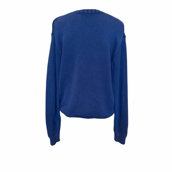 Brandy Melville American Flag Sweater One Size Blue Crewneck Preppy USA - Picture 5 of 10